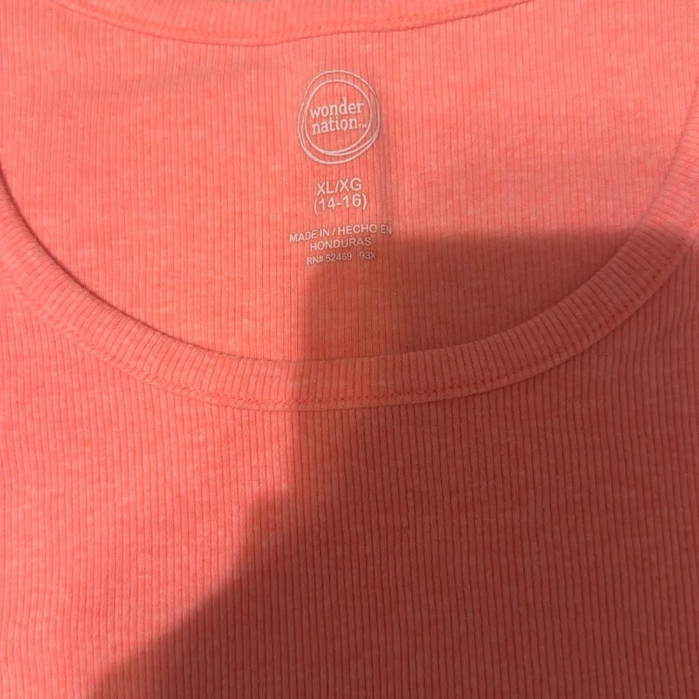 💗 Orange Ribbed Tank Top - Picture 2 of 2
